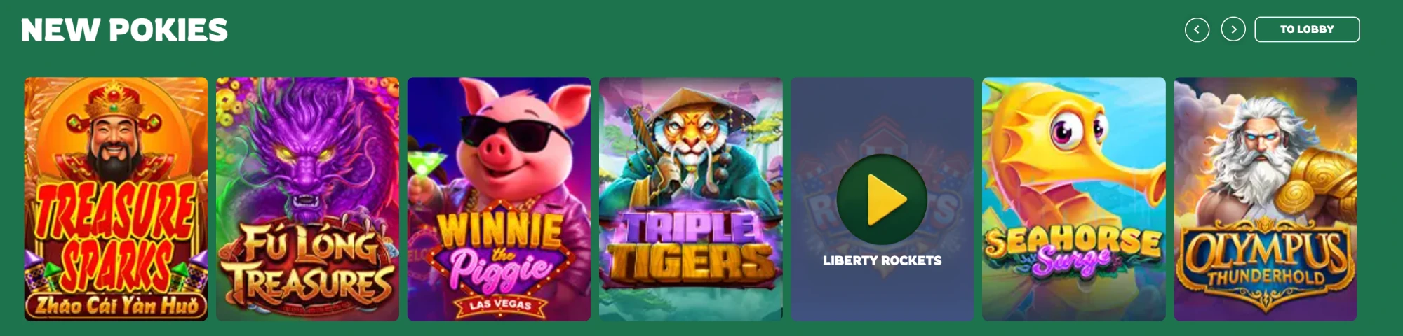 New Fairgo pokies: Treasure Sparks, Fu Long Treasures, Winnie the Piggie, Triple Tigers